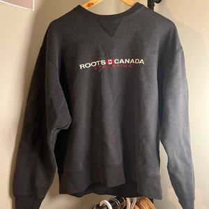 Vintage Roots Athletics Crewneck Navy Blue Embroidered Logo Size Medium